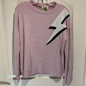 MapleSage Pink Lightning Bolt Sweater